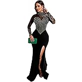 Figdaw Rhinestone Embellished Formal Gowns and Evening Dresses for Women 2025