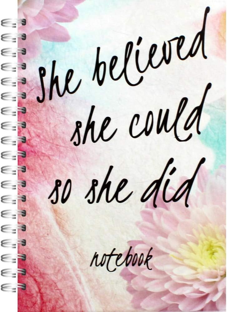 A5 Wiro She Believed She Could Lined Notebook