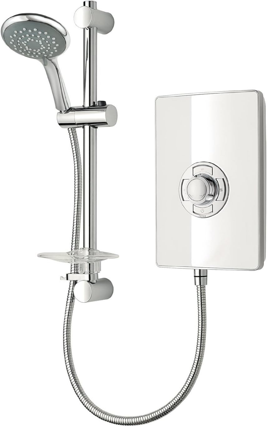 Triton Collection 2 Electric Shower 9.5kW White Gloss Aspirante I with Hose