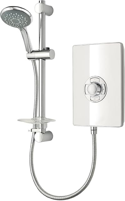 Triton Collection 2 Electric Shower 9.5kW White Gloss Aspirante I with Hose