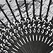 OULII Hand Fan Paper Fans Wedding Fans for Party Favor Fancy Dress (Black)