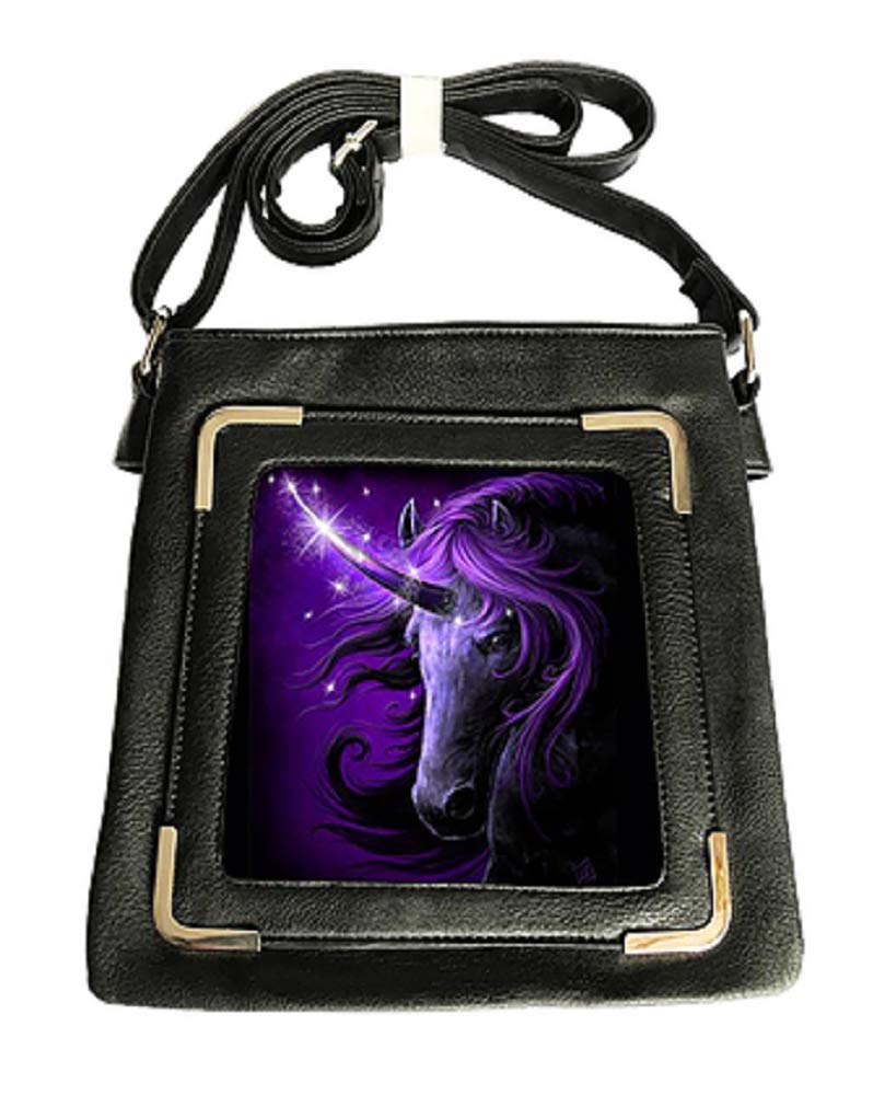Linda Jones - 3D Handbag, Black Magic Unicorn - Unicorn Handbag