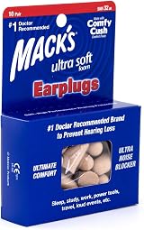 Mack's Ultra Soft Foam Earplugs 10 Pairs SNR 32dB Noise Reduction view 2