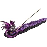Kheops International Purple Dragon on Geode Incense Holder