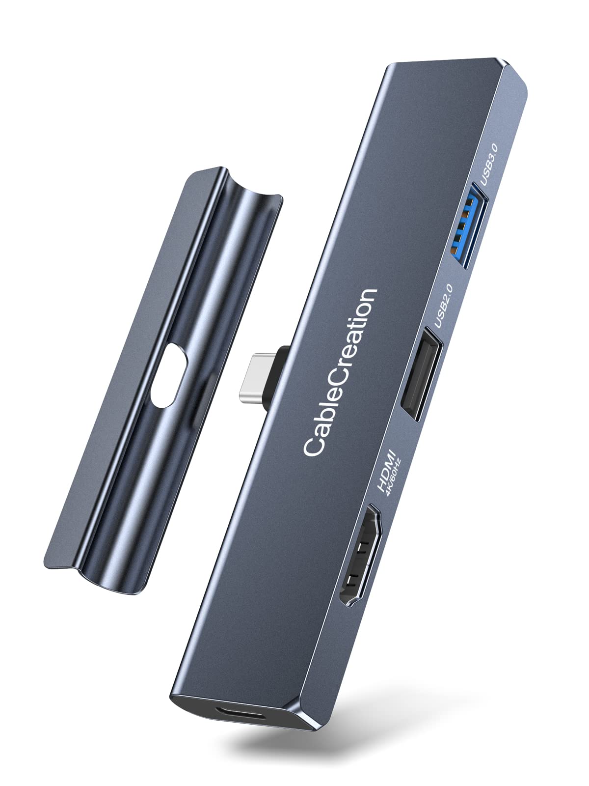 Photo 1 of iPad Pro USB C Hub, CableCreation 5-in-1 USBC Hub Multiport Adapter with 4K 60hz HDMI, USB 3.0, USB C Charging and 3.5mm Audio Jack with Magnetic Grip for MacBook, iPad Pro,iPad Air and More