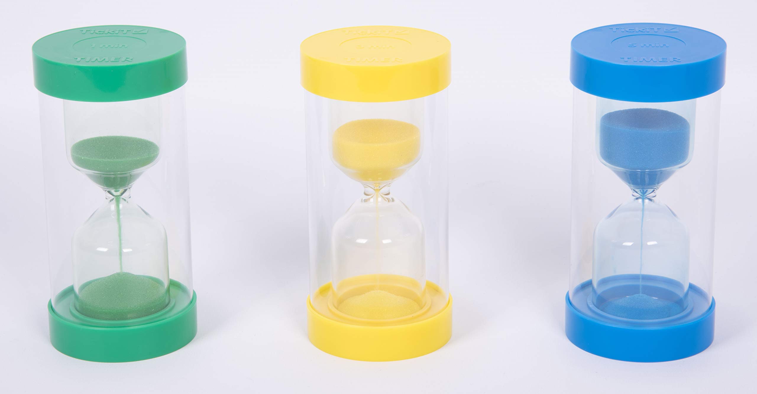 TickiT 92125 ColourBright Sand Timer Set of 3 - 1 Min, 3 Min, 5 Min