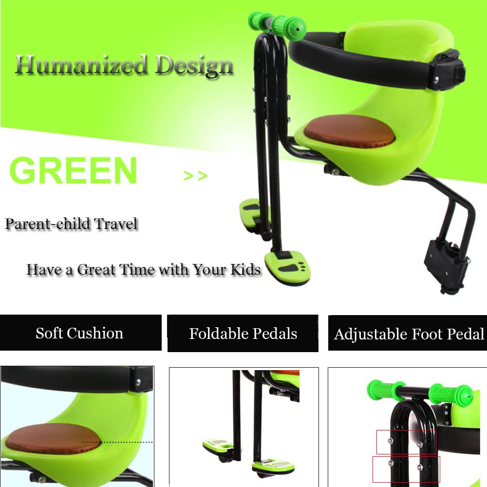 AOTENG STAR Child Bike Seat, Bicycle Seat for Kids,Toddlers and Child, Baby Carrier Seat with Foot Pedals Mountain Bike Child Seat for Kids 8 Months - 4 Years (up to 110 lbs)