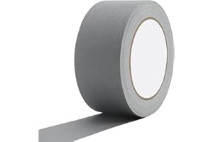 AMOGATO Gray Gaffer Tape 2 Inch x 27 Yard,Gaffers Tape Grey for Rubber Adhesive Leaves No Residue, Waterproof,Multipurpose,Easy to Tear,Great for Concerts, Weddings or More