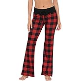 HDE Womens Pajama Pants Wide Leg Sleepwear Casual Loose Lounge Pant PJ Bottoms