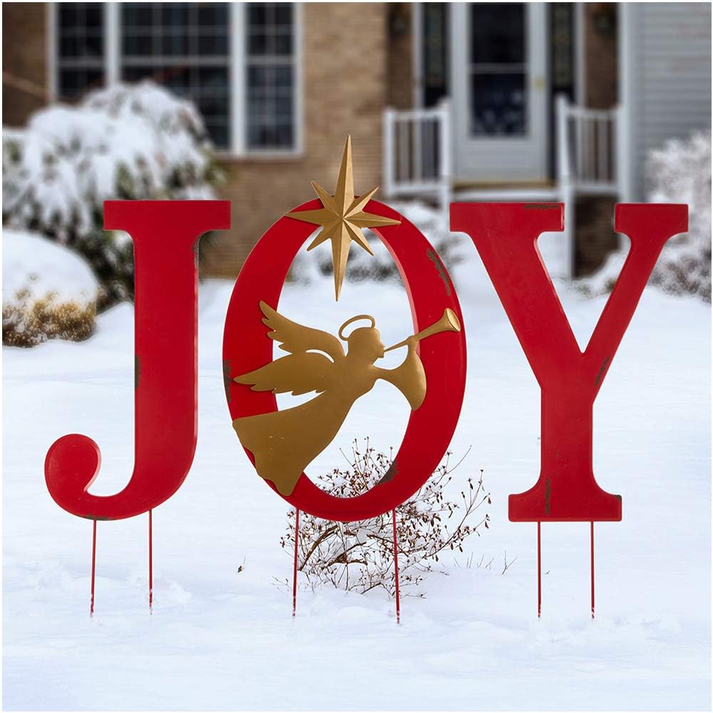 Decorative Garden Stakes - glitzhome Joy Angel Garden Stakes, 36.02