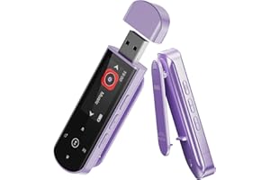 RUIZU 64GB USB MP3 Player with Bluetooth 5.3, Clip Jam Portable Music Player for Sports Running, USB MP3 Player Stick with FM
