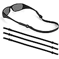 SHINKODA Kids Adjustable Sports Anti-slip Eyeglasses Strap Glasses Head Band Elastic Flat Eyewear Retainer for Boys Girls Secure Glasses from Falling off Pack of 3 Black