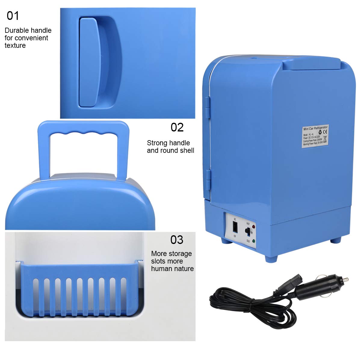 URAQT Mini-Frigorífico con Compartimento Congelador, Portatil ...