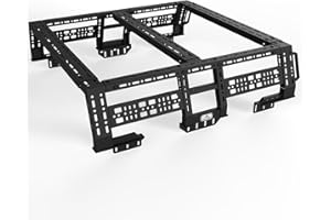 CLAMBER Overland Bed Rack for Full-Size Pickup with/Without Bed Rails | Adjustable Width Compatible with Ford F-Series, Silverado, Sierra, Ram, Titan & XD, Tundra(See Image for Size Chart)
