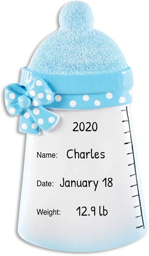 baby bottle christmas ornament