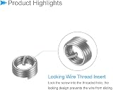 CoCud M3x0.5 3mm Wire Thread Inserts 10pc 304 Stainless Steel Helical Screw view 4