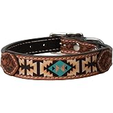 Weaver Pet - Light Oiled Leather - Painted Aztec Leather Collar
