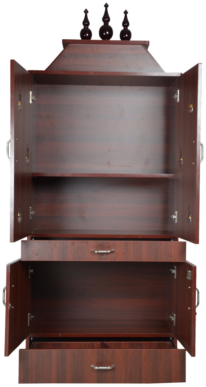 Maark Pooja Room Wardrobe Brown Amazon In Home Kitchen