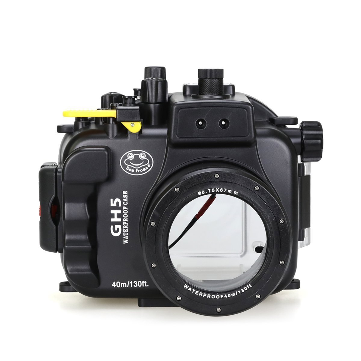 SeaFrogs Underwater Housing for Panasonic Lumix GH5/ GH5 S/ GH5 II 40M/130ft Waterproof Case w/ 67mm Red Filter
