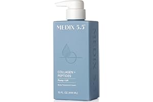 MEDIX 5.5 Collagen Cream Skin Care Face Lotion & Body Lotion For Dry Skin | Anti Aging Collagen Peptides Firming Cream Body Moisturizers Lifts, Firms, & Tightens For Younger Looking Skin, 15 Fl Oz