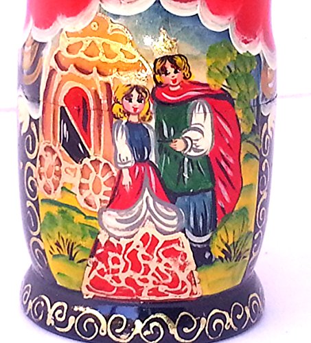 Cinderella Russian Nesting dolls Hand Carved Hand Painted 7 piece DOLL Set fairy tale