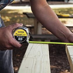 STANLEY PowerLock Tape Measure, Rule with Blade