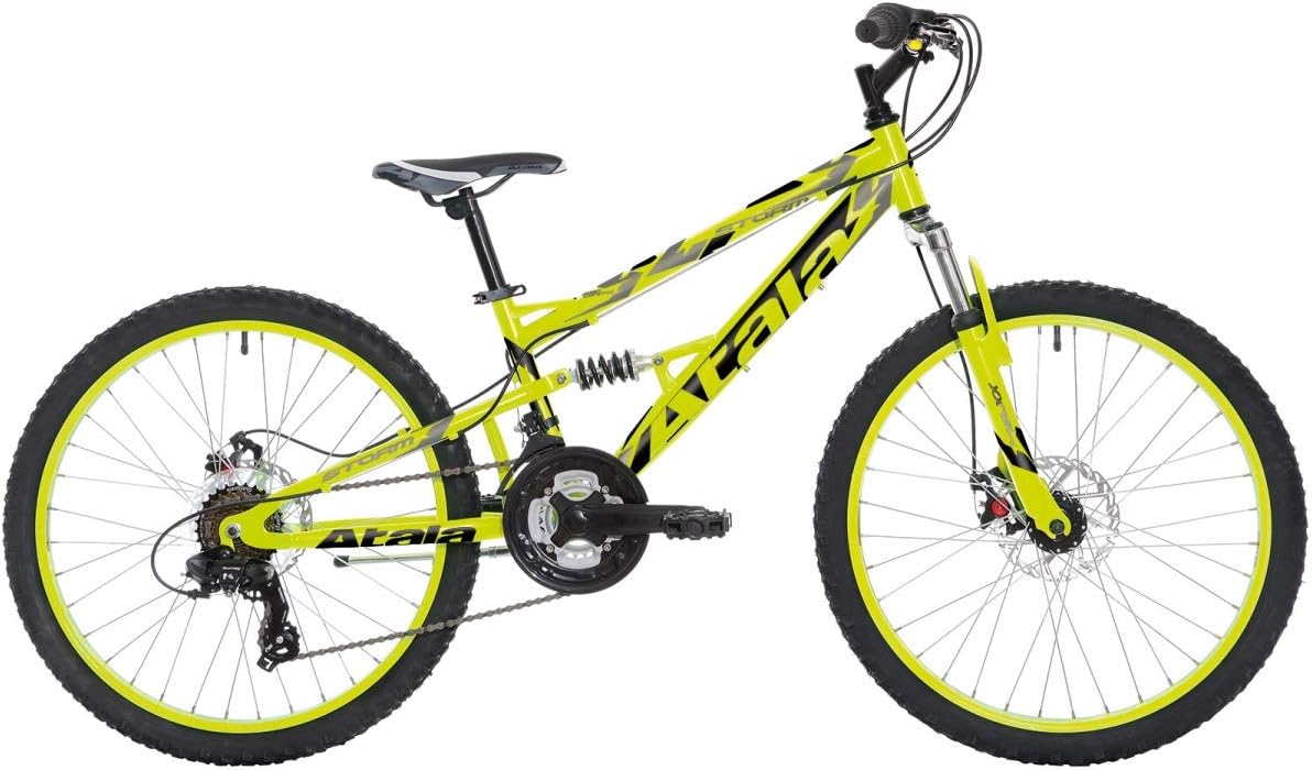 neon yellow mountain bike