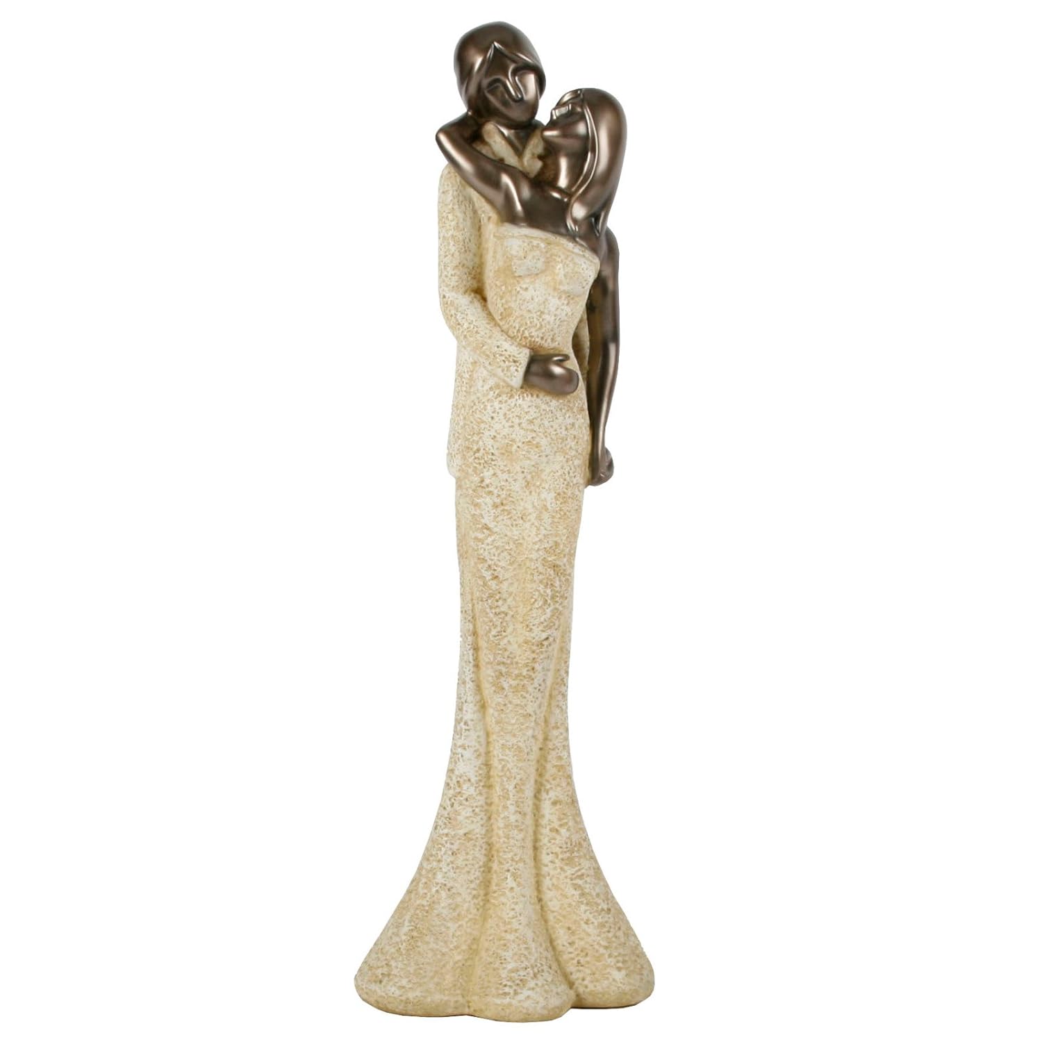 WWID Bronze & Cream Couple Woman/Man Figurine Ornament 39cm Wedding