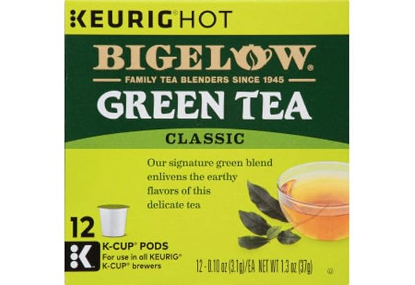 BIGELOW GREENTEA KEURIG K-CUPS, 12 COUNT BOX