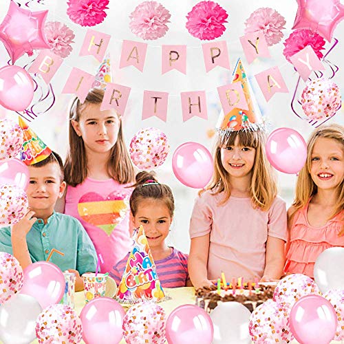 60Pcs Rose Gold and Gold Confetti Balloon Set 12Inch Pink Latex Party Balloons White Balloon for Wedding Birthday Graduation Celebration Valentine's Day Girls Party Decoration