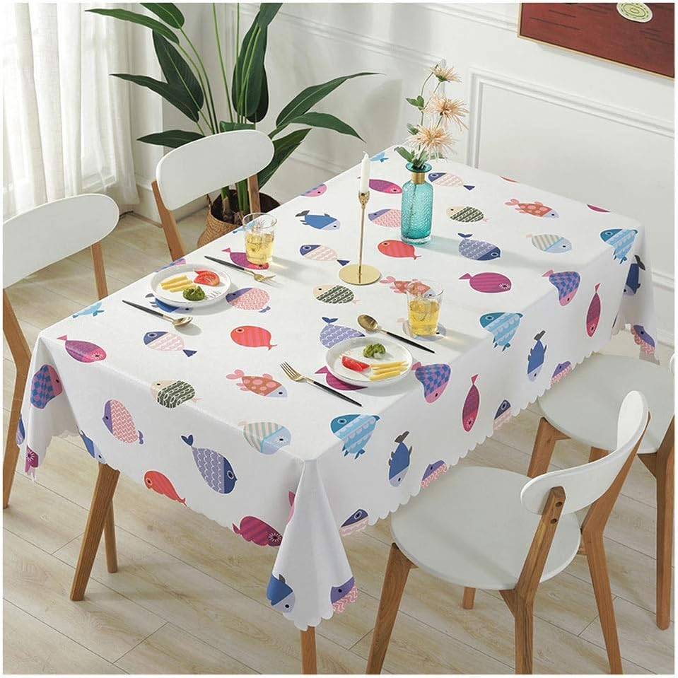 BCL PVC Rectangle Tablecloth Stain Resistant Waterproof Table Cloths