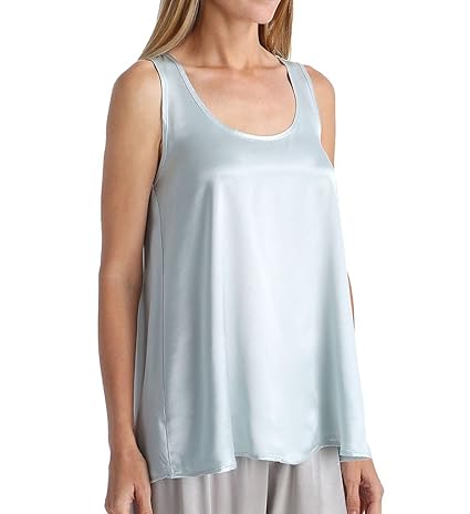PJ Harlow Laura Satin Racerback Tank (Laura) S/Teal