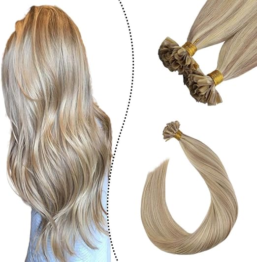 Remy Pre Bonded Hair Extensions 24 Inch Ash Blonde Mixed ...