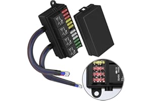 FABULETTA 12V Fuse Relay Box Pre-Wired Fuse and Relay Box 4 Relays 12 Way ATC/ATO Fuses