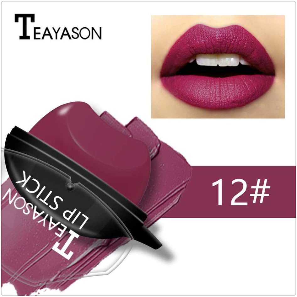Jooffery Lazy Special Lip Shape Lipstick Womens Beauty Waterproof Long Lasting Lip Liquid Matte Lipstick Lip Gloss Makeup(L)