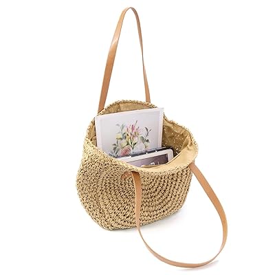 lined straw tote bolsa
