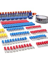WORKPRO 582 piezas terminales de crimpado, conectores de alambre, tubo termorretráctil, kit de reparación eléctrica con cortador de alambre