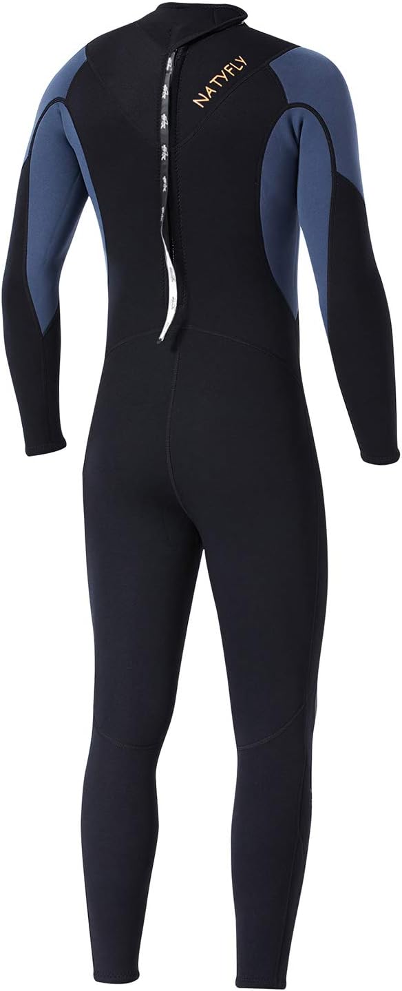 NATYFLY Mens Wetsuit 3mm Neoprene Jumpsuit, Youth Women Full Body Diving Suits for Scuba Surfing Swimming Long Sleeve Back Zip for Water Sports: Sports & Outdoors