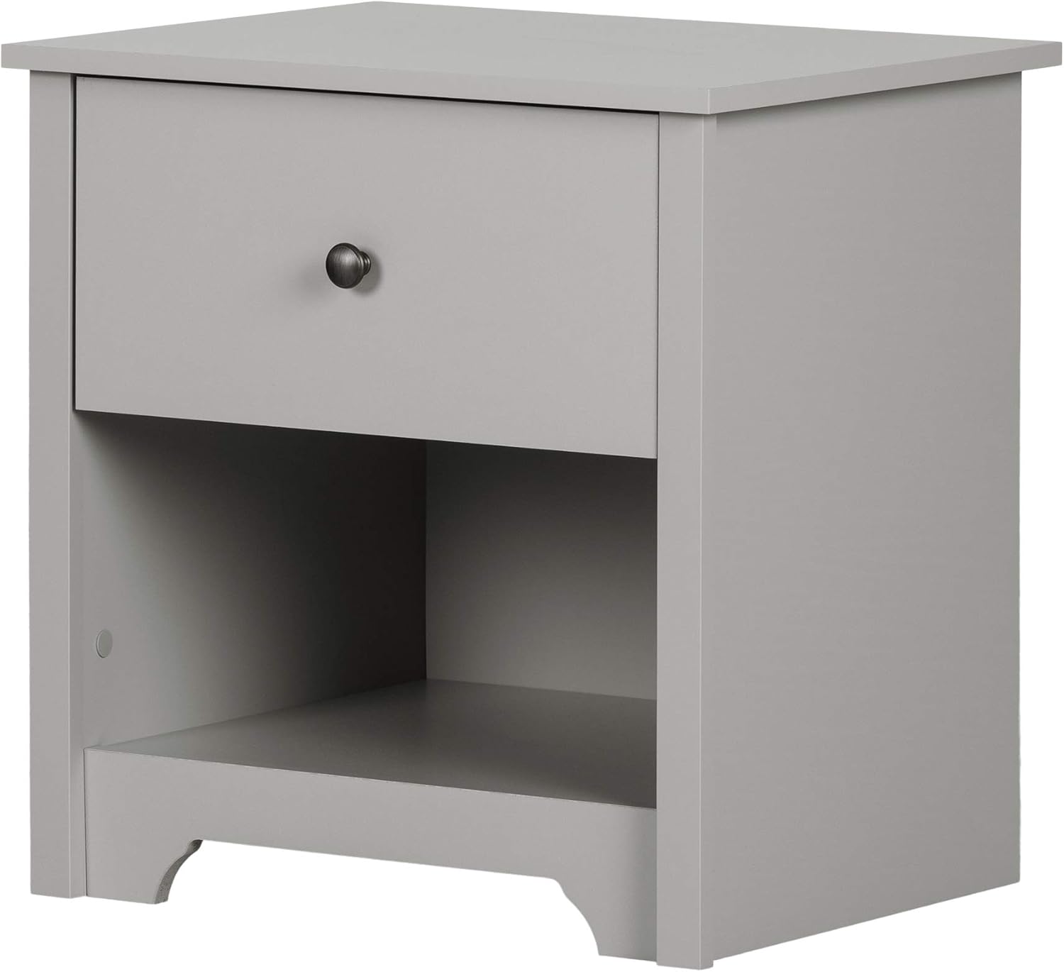 South Shore Libra Nightstand With Storage Soft Gray Nightstands