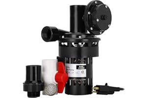 ZSUCC Automatic Utility Sink Pump Installed Directly Under Sink Gravity-free Drainage Heavy-Duty Thermoplastic 115V Includes Drain Screen Check Valve & Ball Valve