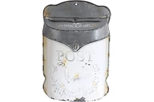 Z² BellaDecor Vintage Mailbox Wall Mount Mailboxes for Outside Mail Boxes/Wall Mount Outside Metal Mailbox Antique Style Nostalgic Charm Home Decor