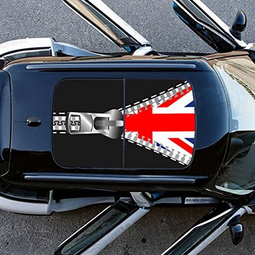 For Mini Cooper Roof Graphic Decal Perforated Vinyl Sticker Sunroof Accessories Zipper UJ R61
