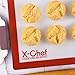 X-Chef Silicone Baking Mats Sets of 3, Silicone Sheets for Cookie Baking Cooking Mat Liner Reusable Non-Stick FDA Approved for Oven Cookie Bread Cutting Board (16.5 X 11.6 inch)