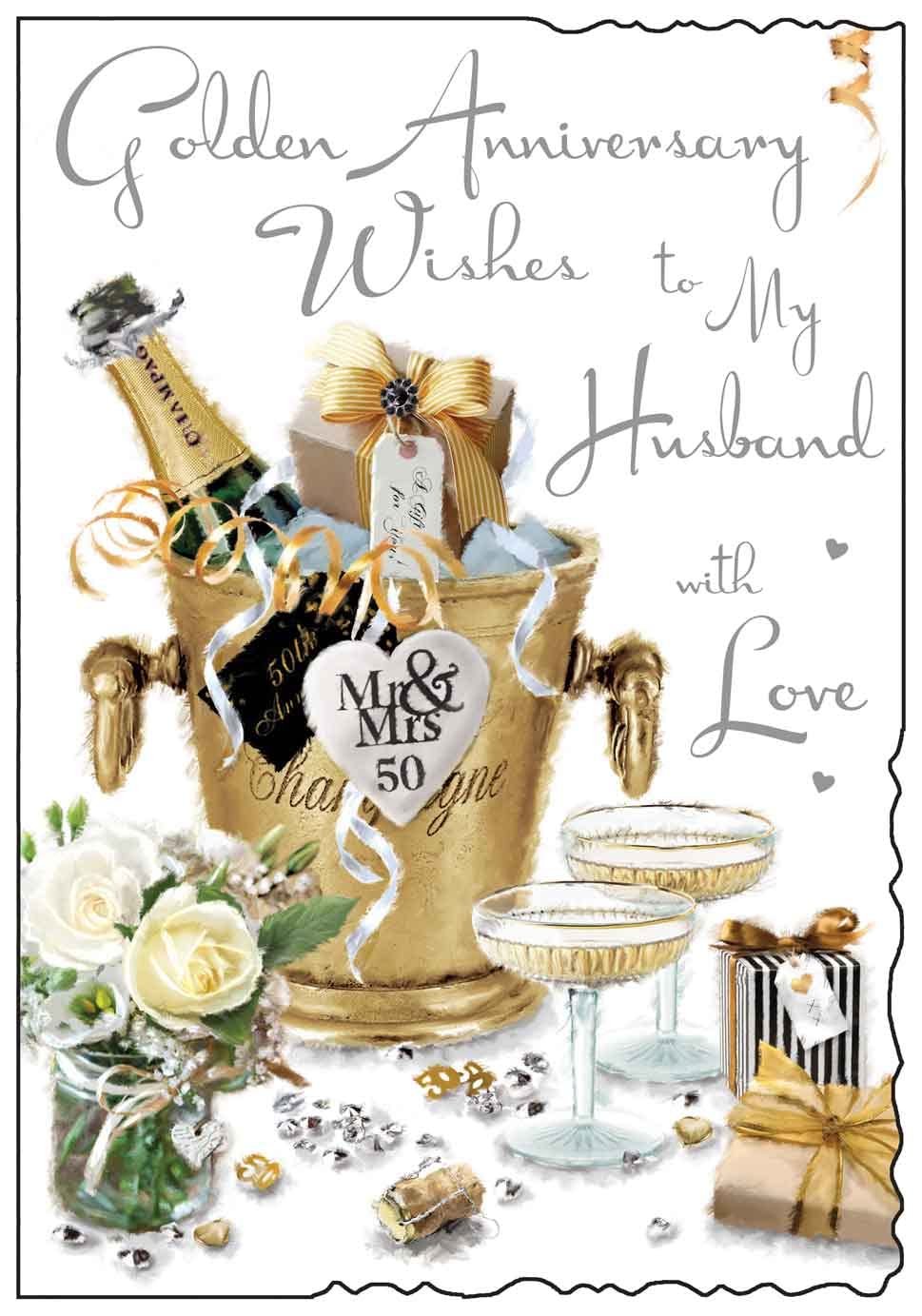 Husband Golden Wedding Anniversary Card