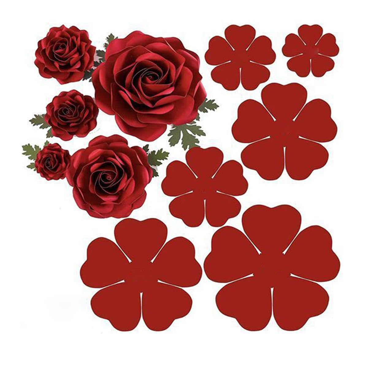 View 1 of 3D Rose Flower Metal Die Cuts,Wedding Flower Leaf Leaves Cutting Dies Cut Stencils for DIY Scrapbooking Album Decorative Embossing Paper Dies for Card Making (A)