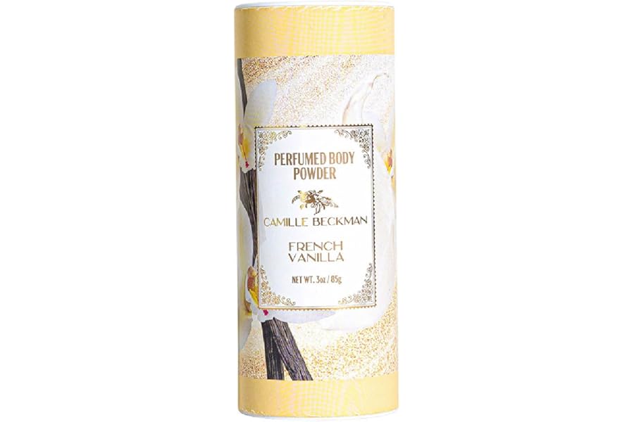 French Vanilla Scented Talc-Free Body Powder, Perfumed Dusting Powder, Camille Beckman 3 Ounce