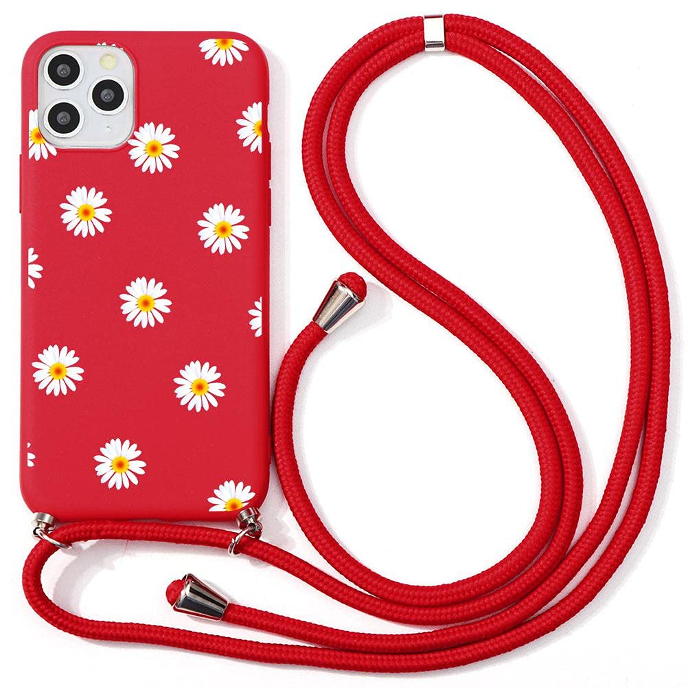 Yoedge lanyard phone case for OPPO A74 5G/OPPO A54 6.5 inch, Soft Frosted TPU Ultra-Slim Personality Pattern Crossbody Case Necklace Adjustable for OPPO A54 5G, Colored Dots