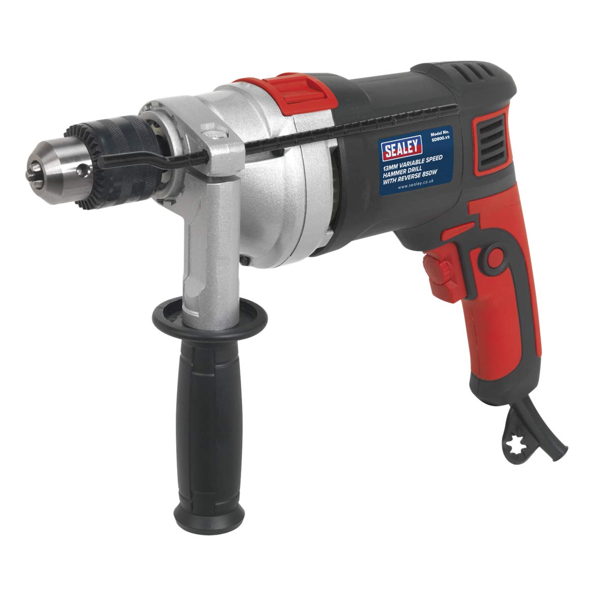 Sealey Sd800 Hammer Drill 13Mm Variable Speed with Reverse 810W/230V