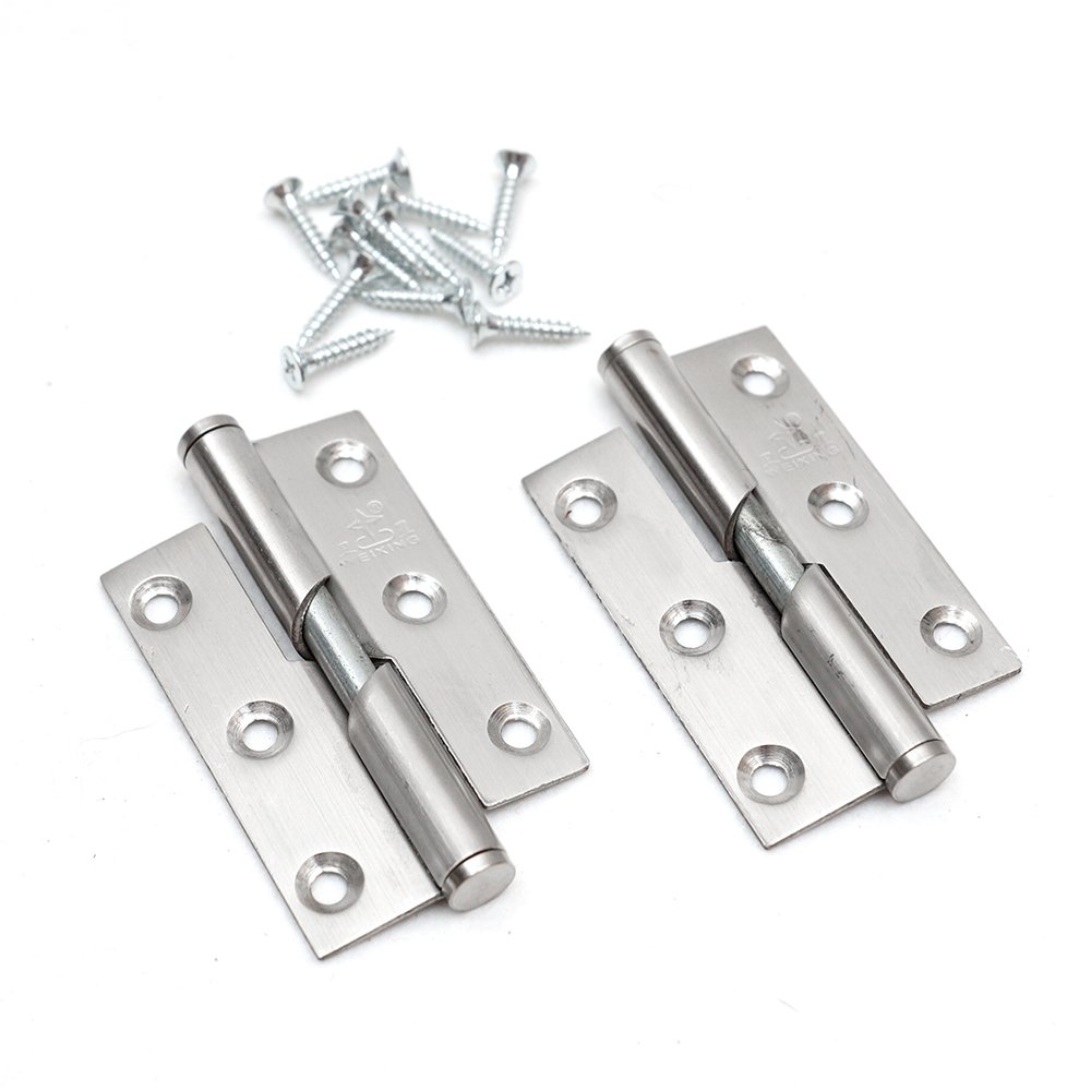 Pair of 3"/76mm Rising Butt Lift Off Door Hinge Stainless Steel - Right Handed