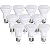 Bioluz LED BR20 LED Light Bulbs 10-Pack, 6W = 50W, 2700K Warm White Light Bulb, 540 Lumens, 90 CRI, Dimmable LED Light Bulbs,